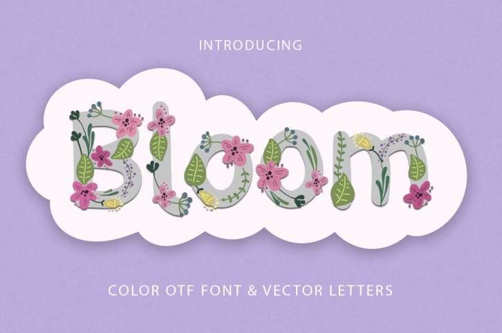 Bloom. Color Spring. Font Download