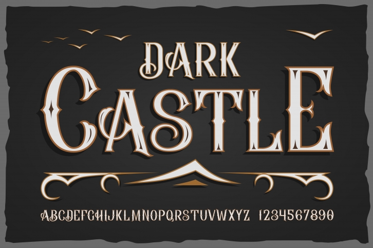 Dark Casrle OTF vintage label font. Font Download
