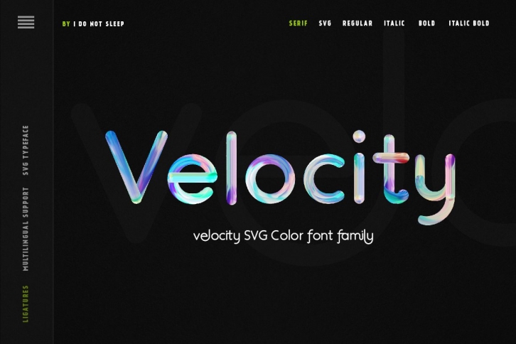 Velocity SVG Font Download