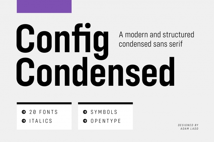 Config Condensed Family Font Download