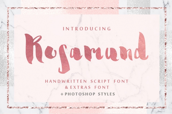 Rosamund bold font + PS styles Font Download