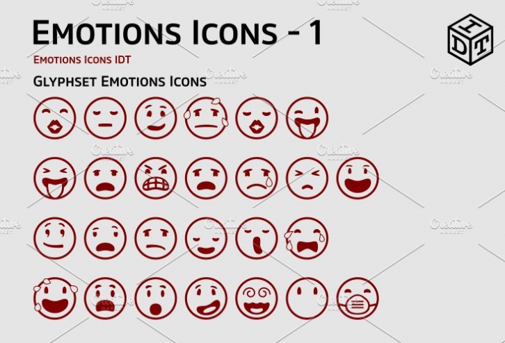 Emotions Icons + Web(Free) Font Download
