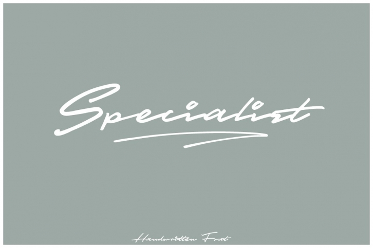 Specialist Handwritten Font Download