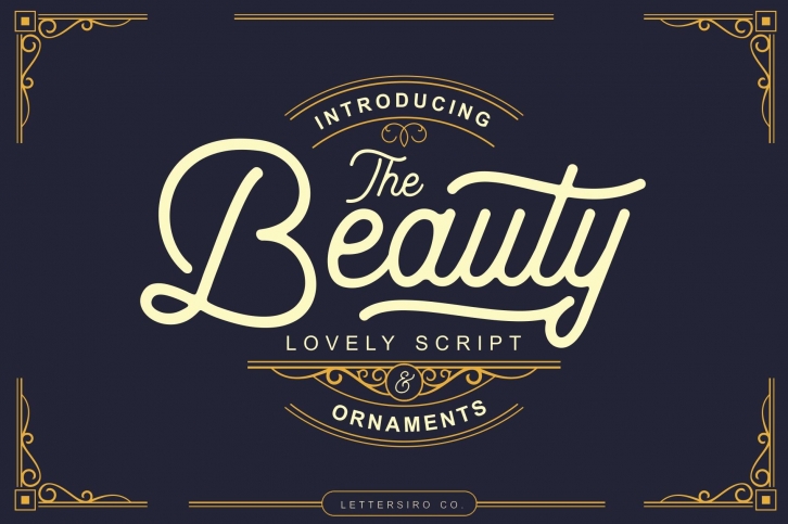 The Beauty Script  Ornaments Font Download