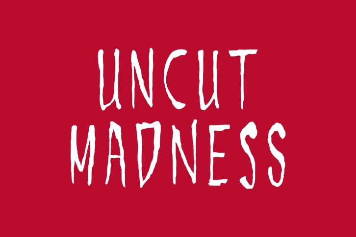 Uncut Madness Font Download