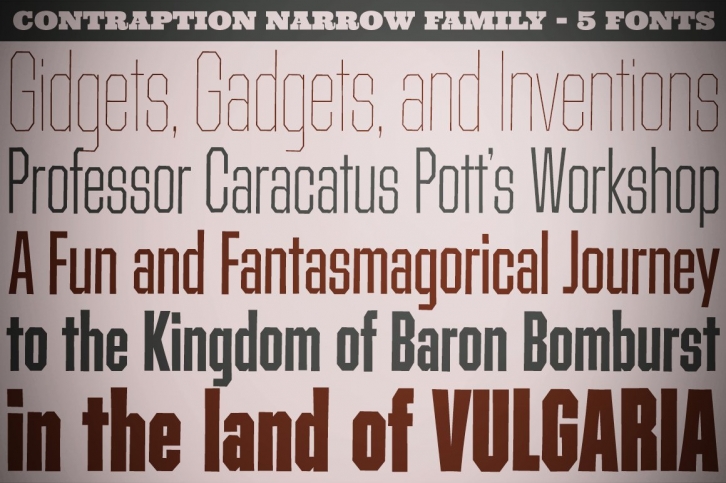 Contraption Narrow Family Font Download