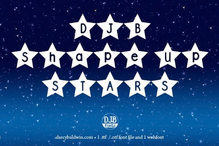 DJB Shape Up Stars Font Download