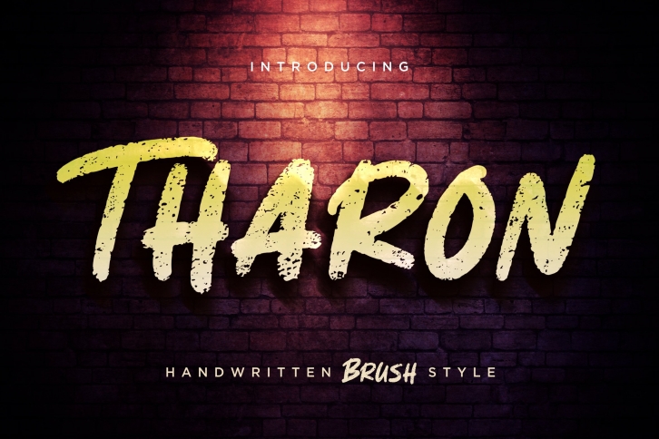 Tharon Brush Style Font Download