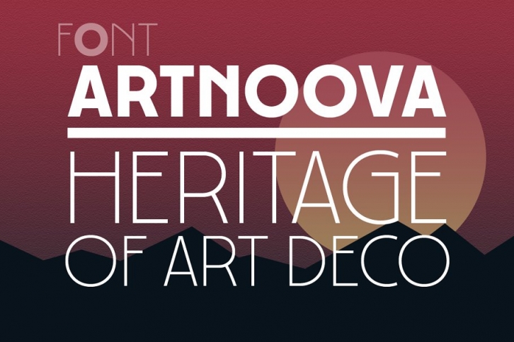 Artnoova font. Heritage of Art Deco Font Download
