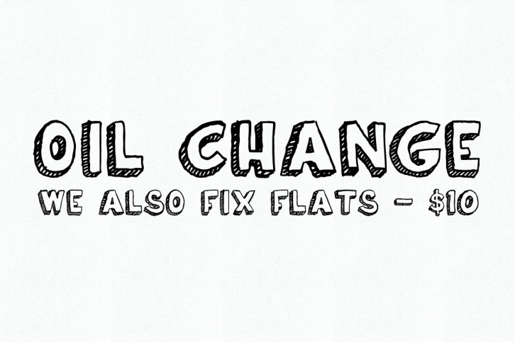 Oil Change Font Download