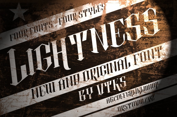 Lightness 4 fonts by Vtks Font Download