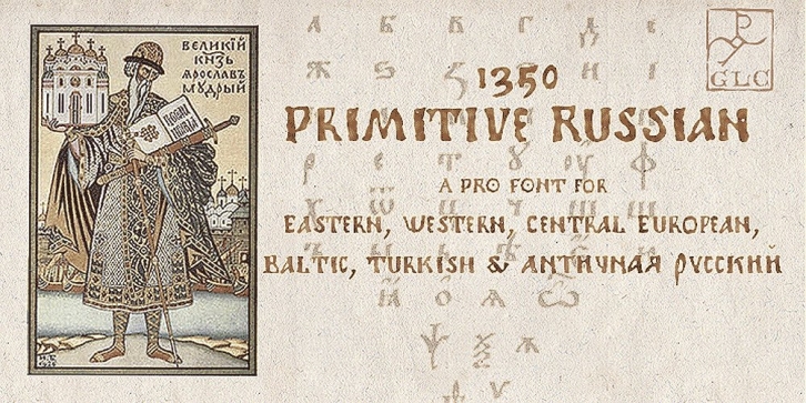 1350 Primitive Russian PRO OTF Font Download