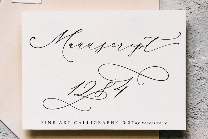 Manuscript 1284 // Calligraphy Font Download