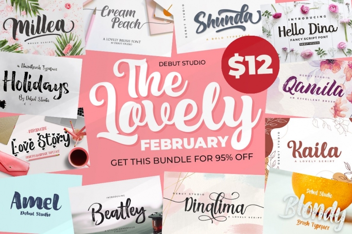 The Lovely February Bundle Font Download