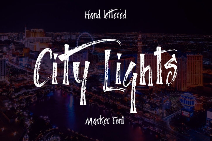 City Lights marker font Font Download