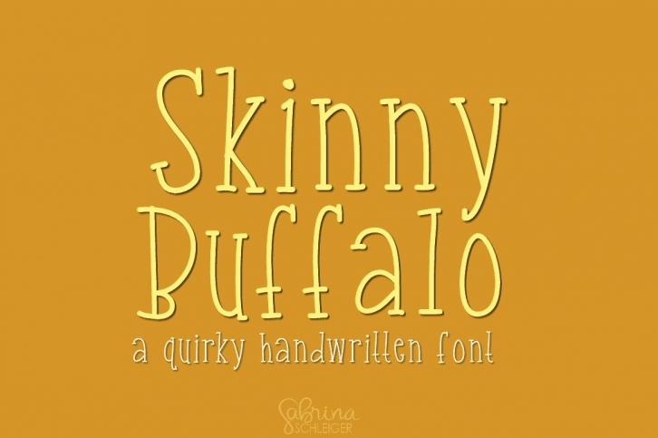 Skinny Buffalo- Handwritten font Font Download
