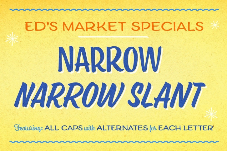 Ed's Market Narrow Slant Font Download