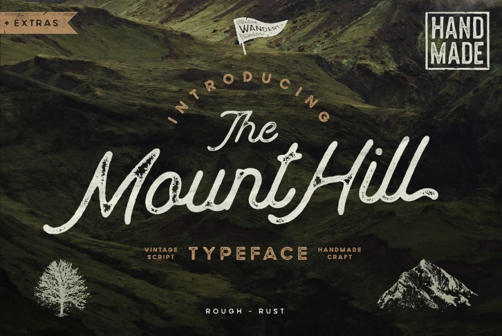 MountHill Vintage Script + Extras Font Download