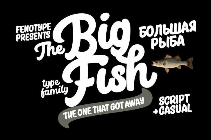 Big Fish Script + Caps + Extras Font Download