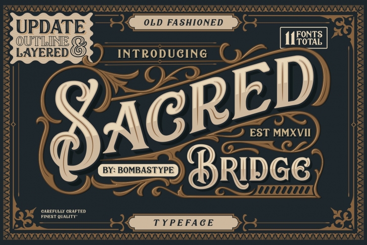 Sacred Bridge + Extras Font Download
