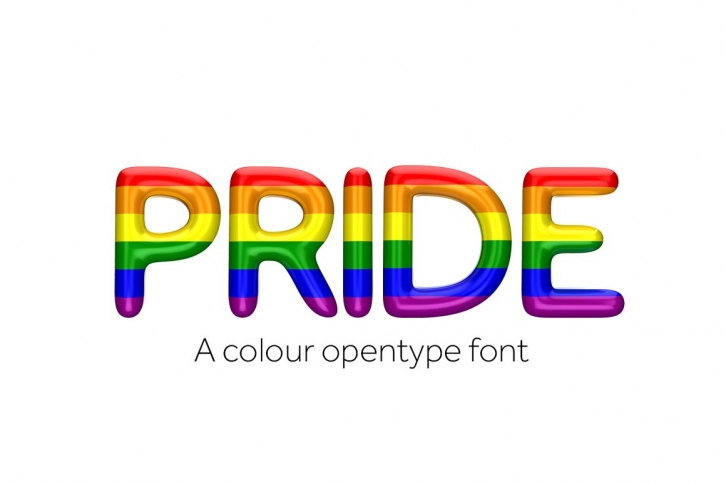 Pride font color open type font Font Download