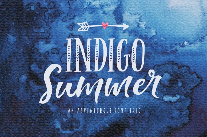 Indigo Summer Trio Font Download