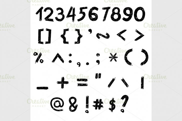 vector of digital number Font Download