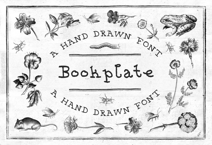 Bookplate — A hand drawn font Font Download