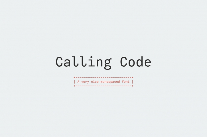 Calling Code Font Download
