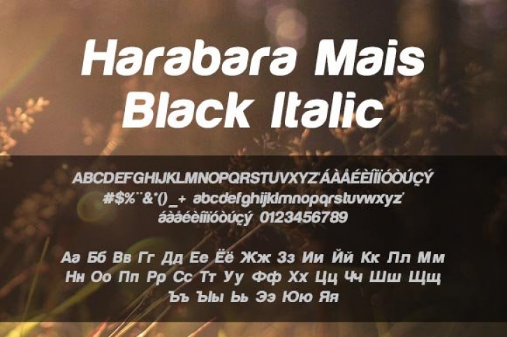 Harabara Mais Black Italic Font Download