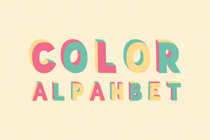 Vector Alphabet. Color Font Download