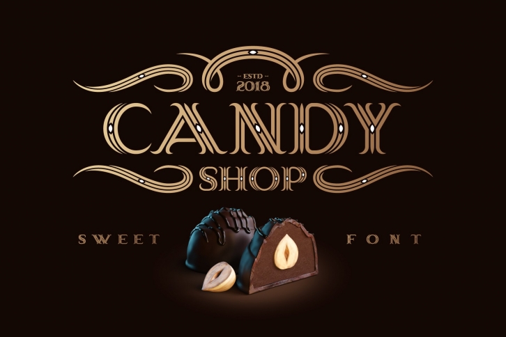 Candy Shop font with bonus Font Download