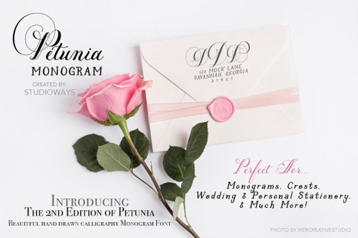 Petunia Monogram Font Download