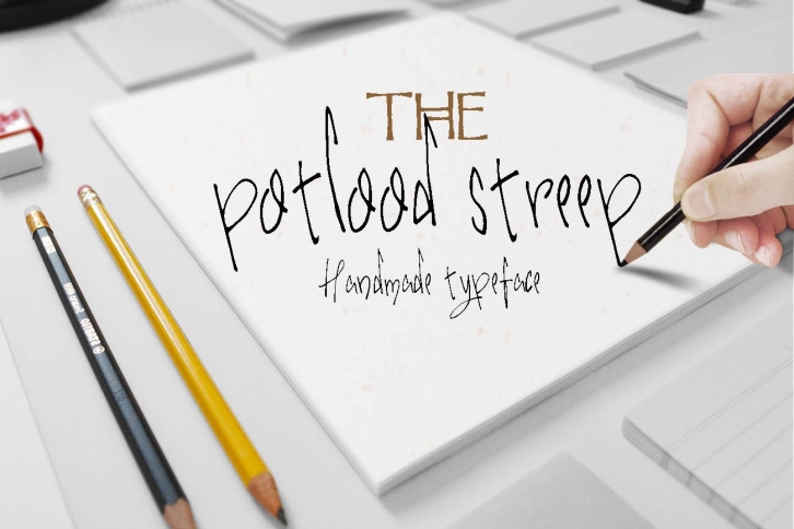 potlood streep Font Download