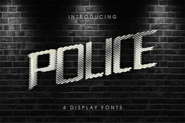 PoliceLineDoNotCross 4 display fonts Font Download