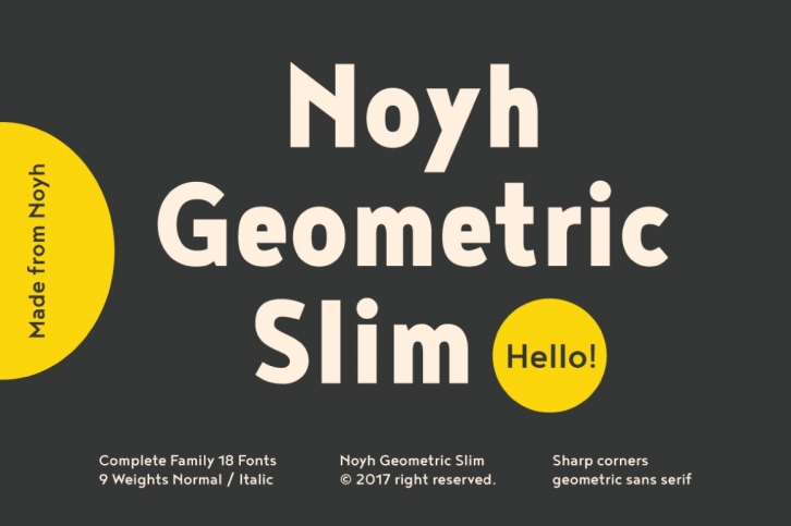 Noyh Geometric Slim Font Download