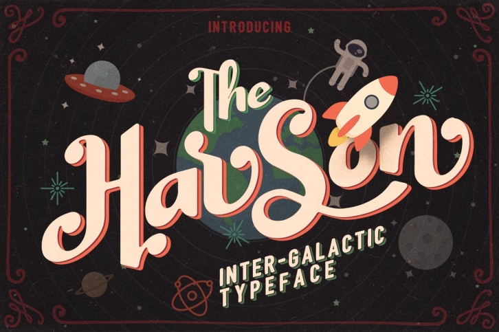 Harson Inter-Galactic Typeface Font Download
