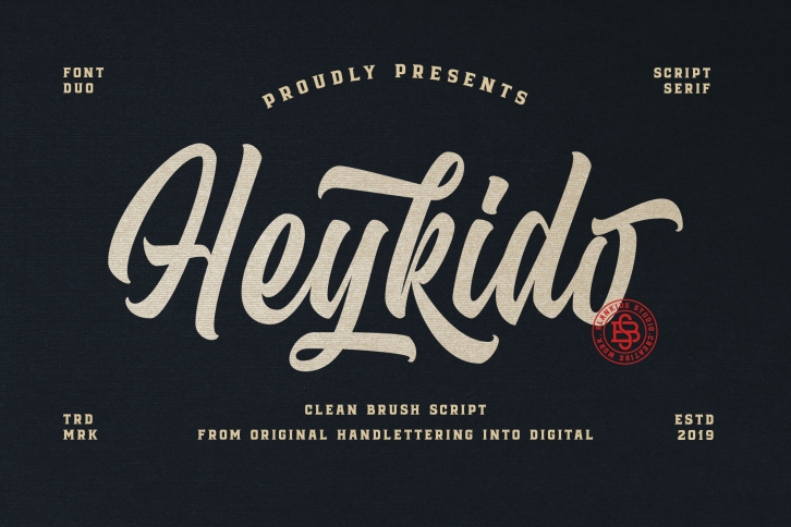 Heykido Script  Serif Font Download