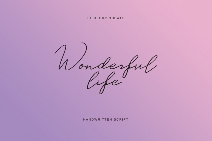 Wonderful life script Font Download