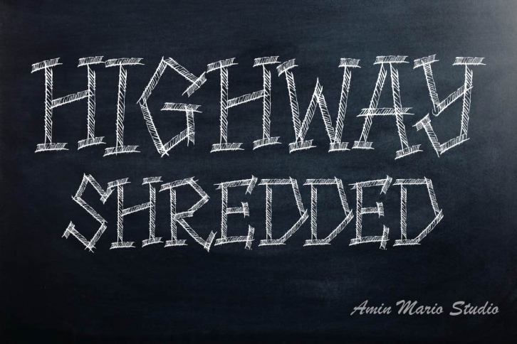 HIGHWAY SHREDDED Font Download