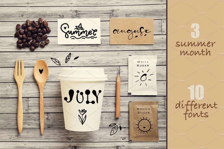 -40%  10 font of Summer months Font Download