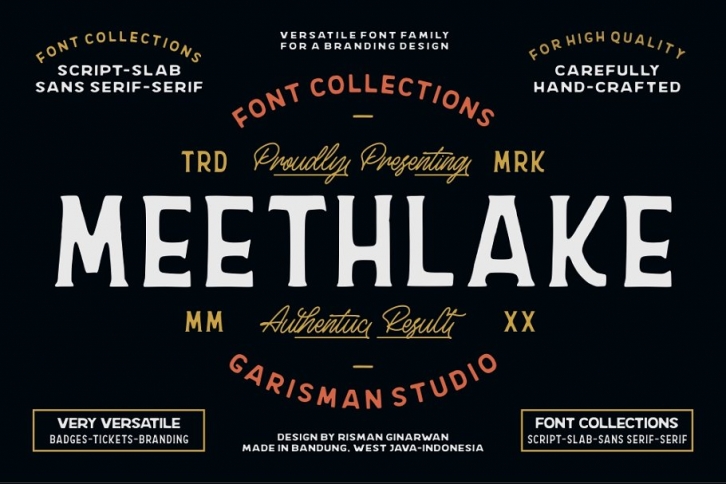 Meethlake Typeface || Vintage Font Download