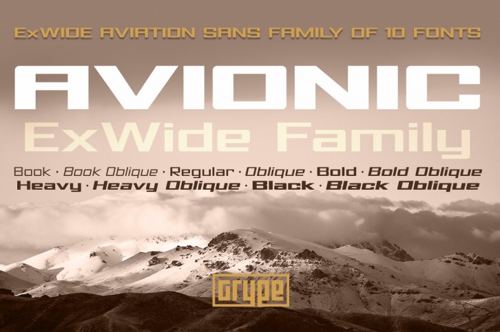 Avionic ExWide Family Font Download