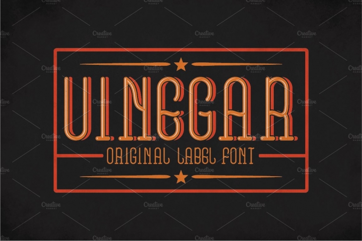 Vinegar Vintage Label Typeface Font Download