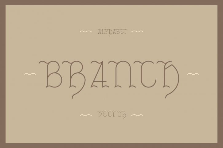 Vector Alphabet. Branch Font Download