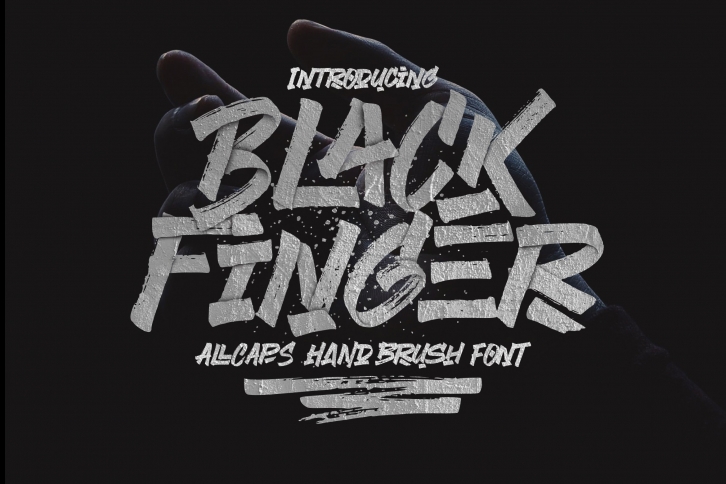 Black Finger Brush Font Download