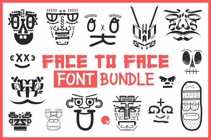 Face to Face Handdrawn bundle Font Download