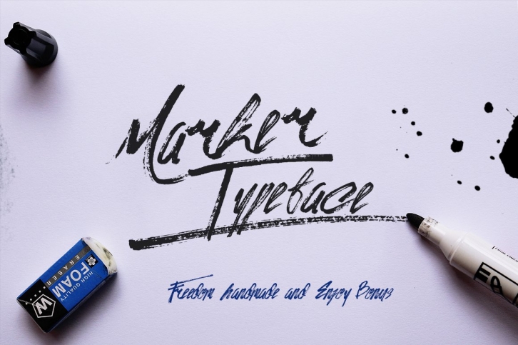 Marker Typeface  Bonus (50%off) Font Download