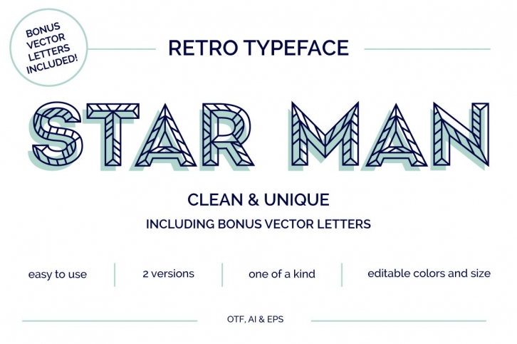 Star Man Typeface + Vector Letters Font Download