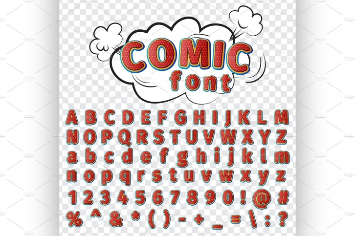 comics style alphabet Font Download